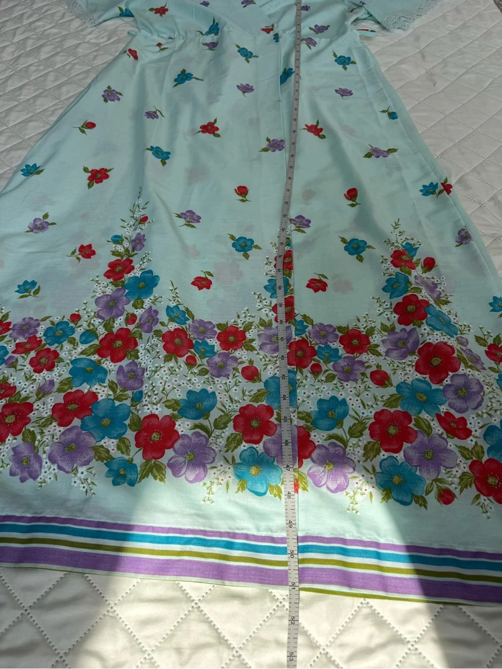 Vintage Handmade Floral Robe House Dress Cottagecore Prairie Maxi Dress